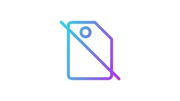 Prohibited file or document gradient icon on White backdrop video