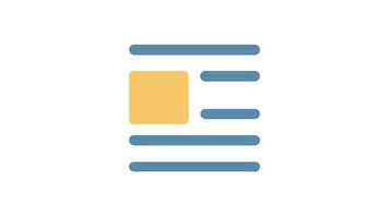 innehåll layout mall med bild och text platshållare design video