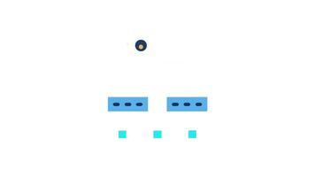 Stylized server network icon for hosting and data solutions video