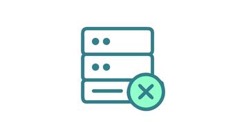 databank server fout icoon ontwerp concept geïsoleerd illustratie video