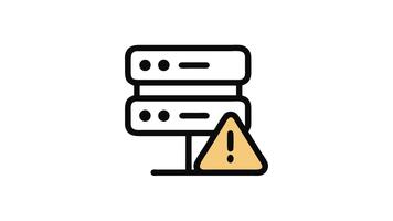 server fel varna, systemet avbrott och förbindelse fel begrepp video