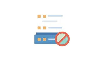 Database server denied access flat Animation illustration isolated video