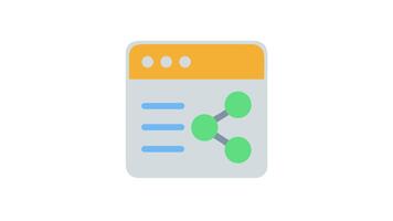 Web page interface showing menu and share connections video