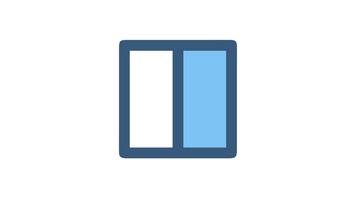 división pantalla diseño icono con diferente color llenar video