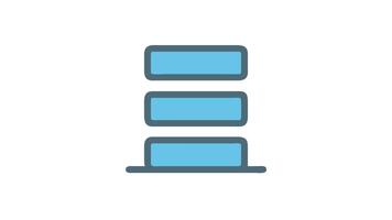 astratto verticale allineare icona con rettangolo righe elemento video