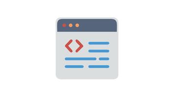 simples codificação programa janela gráfico ilustração plano Projeto video