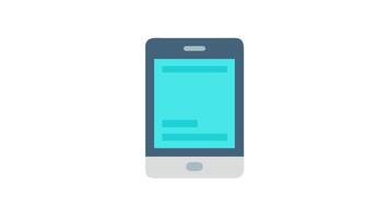 stiliserade smartphone ikon med förenklad ui element på skärm video