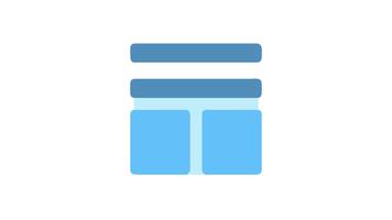 vlak ontwerp lay-out voorbeeld met koel blauw kleur regeling video