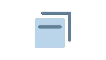 två överlappande dokument, stiliserade ikon representerar data förvaltning och kopia video