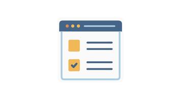 checklista animering grafisk symboliserar uppgifter och digital att göra listor video