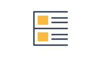 ikon av artiklar som visar Miniatyr och beskrivning i kolonner video