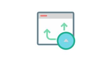 Webpage with Growth Chart and Progress Button Symbol video