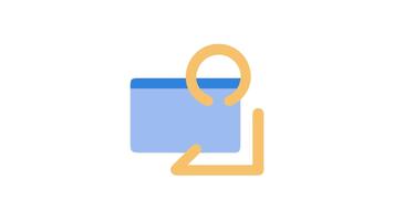 File operation icon design with circular arrow element video