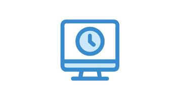 computer Schermo mostrando un' orologio simbolo per tempo gestione video