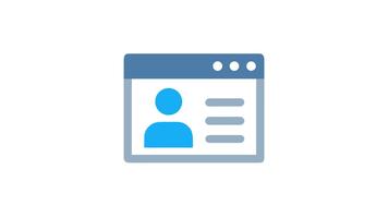 utente profilo pannello di controllo illustrazione con ragnatela del browser interfaccia stile video