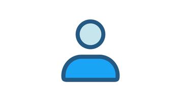 semplice utente interfaccia profilo avatar icona con schema video