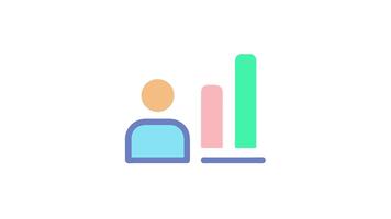 användare data analys Graf som visar framsteg och användare profil video