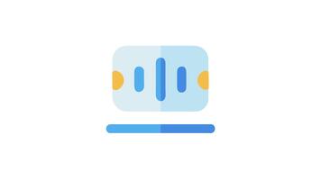 Digital Instrumententafel Schnittstelle mit Audio- Wellen und Wird geladen Bar video