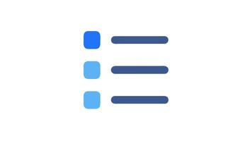 modern ui lista meny ikon på vit bakgrund video