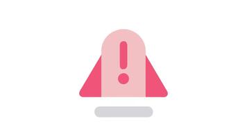 advertencia notificación campana símbolo para digital usuario interfaz diseño video