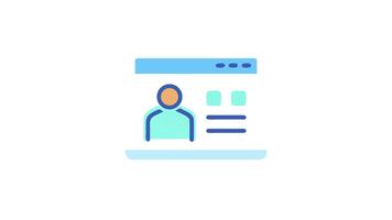 utente profilo interfaccia visualizzato su un' moderno computer schermo video