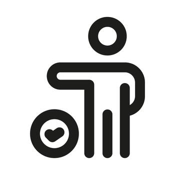 verificado usuario icono. moderno profesional mínimo línea icono representando identidad, aprobación, confianza, y cuenta verificación claridad con limpiar visual diseño vector