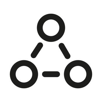 Connection referral sharing icon. Modern professional minimal line icon representing networking communication link clarity and clean visual design vector