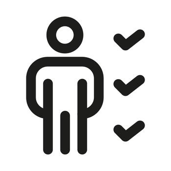 Modern User Qualification Icon for Skills, Certification, and Expertise vector