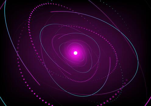 resumen antecedentes con rosado y azul guión círculos elementos vector