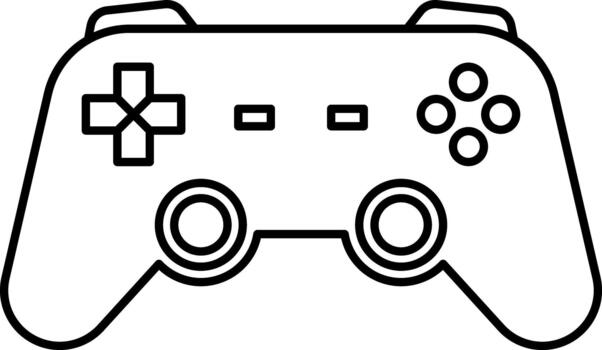 contorno dibujo de moderno juego controlador vector