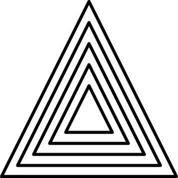 Outline Drawing of Concentric Triangle Shapes vector