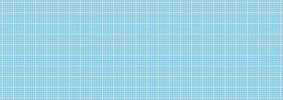 Millimeter graph paper grid. Technical pattern for school, engineering line scale measurement. Lined white blank for education. plotting graph grid paper on the blue background. vector