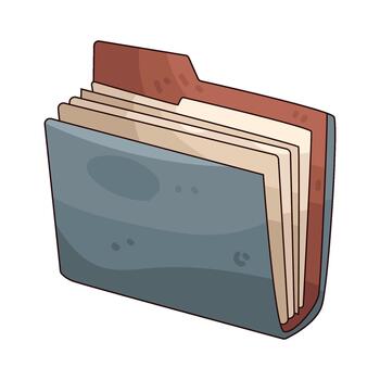 archivo carpeta con documento vector