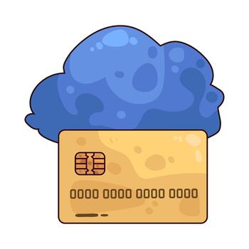 Cloud Computing and Credit Card vector