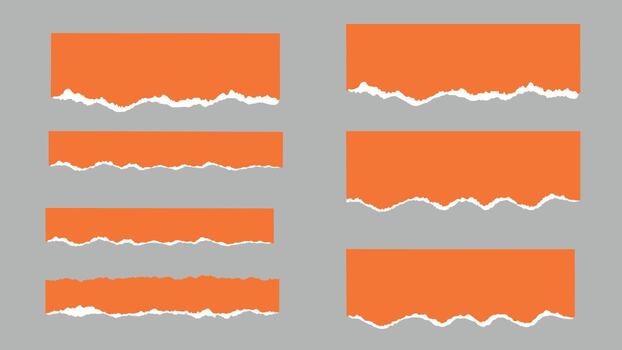 conjunto de Rasgado papel pancartas para diseño vector