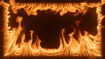 brand ram brinnande ljust skapande eldig visuell effekt för dramatisk påverkan video