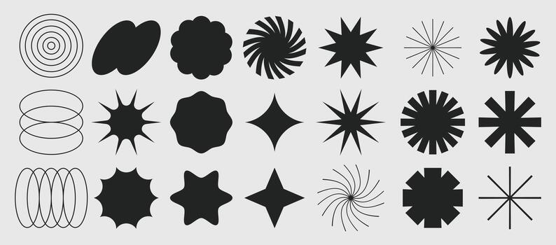 geométrico forma colección resumen Starburst formas vector