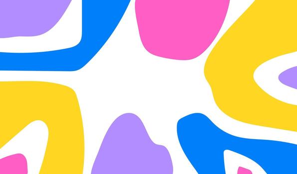 Abstract Colorful Shapes Doodle Composition and Frame vector