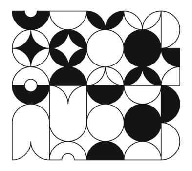 Geometric Composition Semi-Circular Forms and Elements vector