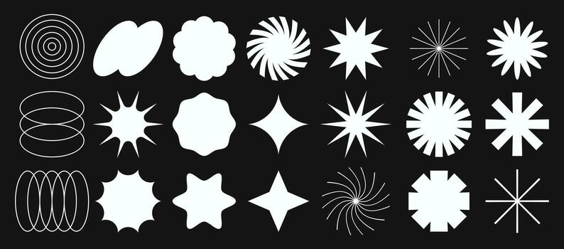 geométrico forma colección resumen y floral formas vector