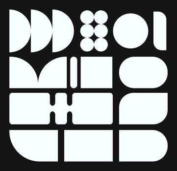 Geometric Abstract Composition, Elements and Shapes vector