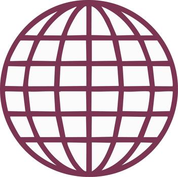 sencillo plano ilustración de un globo, demostración global conectividad y mundo red vector