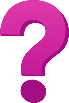 Bright Pink Question Mark Graphic for Curiosity, Learning and Seeking Answers vector