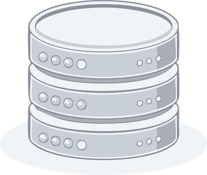 Database server stack illustration vector