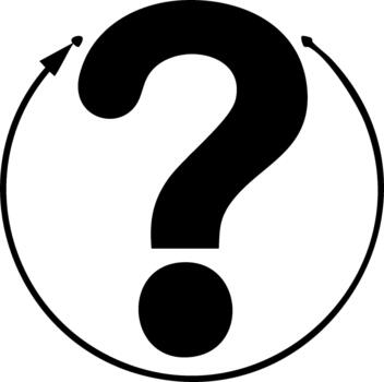 Question Mark with Arrow Circle Symbolizes Problem Solving and Decision Making vector