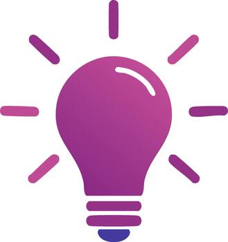 degradado bombilla icono representa ideas, innovación, y solución hallazgo en negocio y creativo conceptos vector