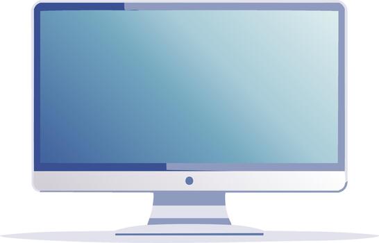 escritorio computadora monitor dispositivo con degradado pantalla tecnología ilustración vector