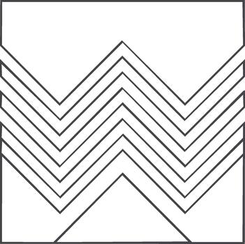 Abstract Geometric Pattern of Lines in Square Composition, Black and White Simple Design vector