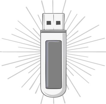 USB flash drive simple illustration design for data storage vector
