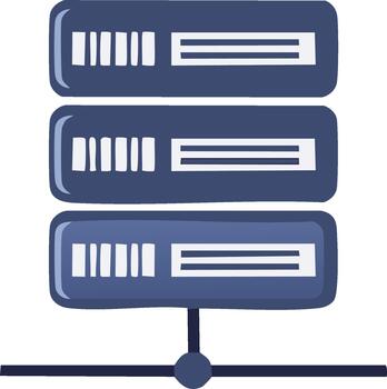 apilado red servidores ilustración hospedaje arquitectura datos almacenamiento sistema vector